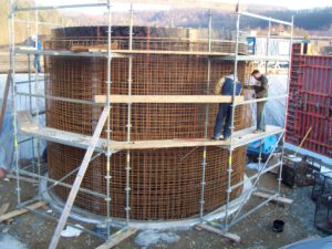 Schlammstapelbehälter im Rohbau